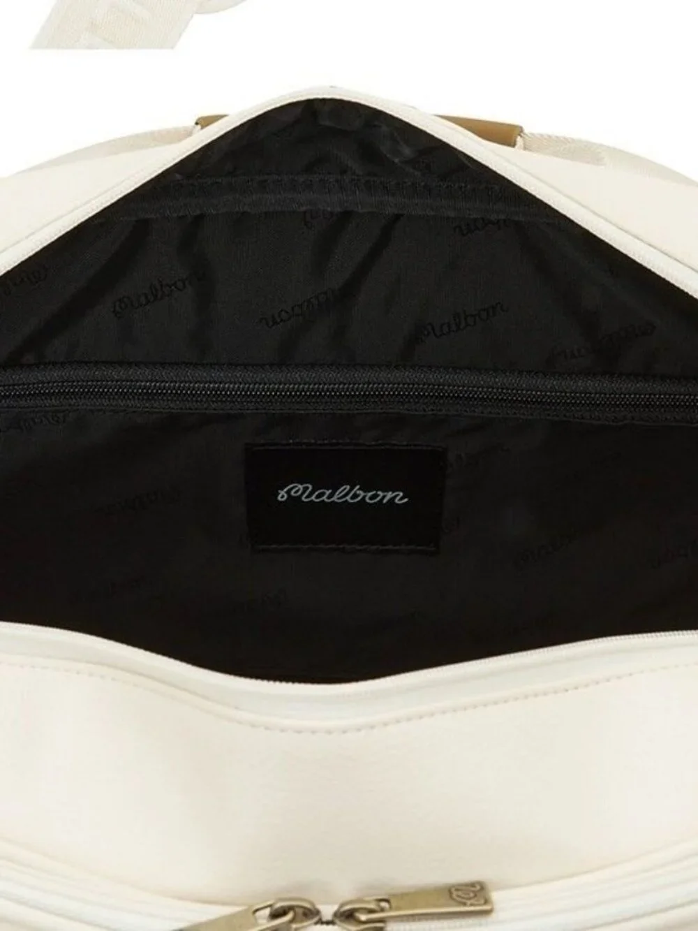 Malbon Golf Green White Travel Duffle Bag Weekender Carry-On Shoulder Strap
